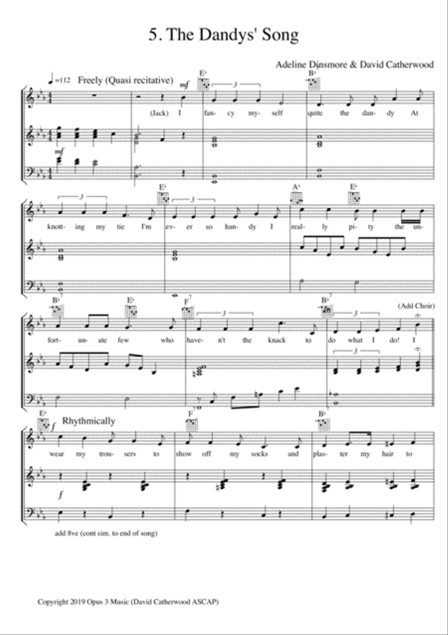 Jack's Journey - A Musical inspired by the boyhood adventures of CS Lewis (lyrics by Adeline Dinsmor Voice scores gallery preview page 6