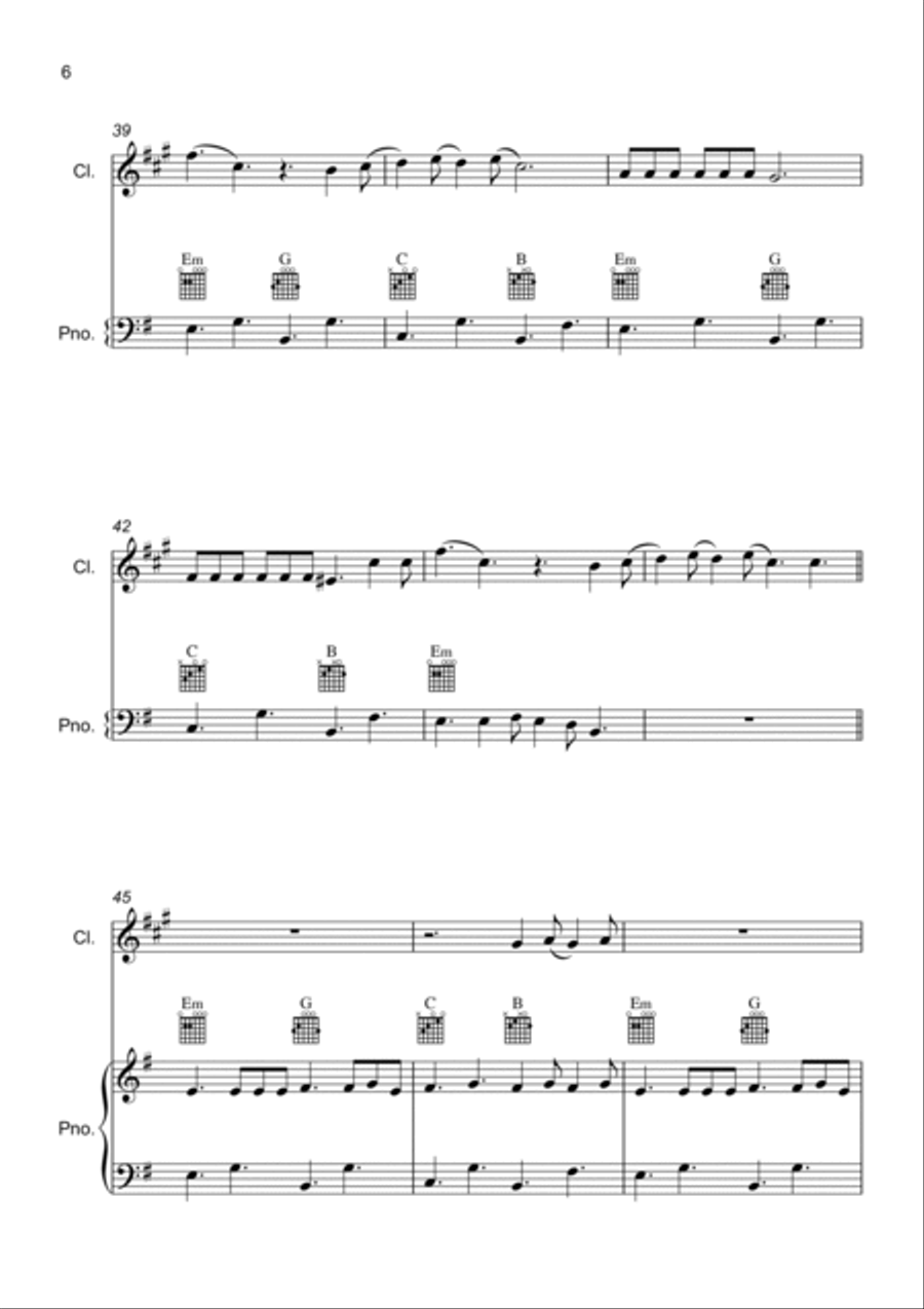 Dolls B-Flat Clarinet scores gallery preview page 6