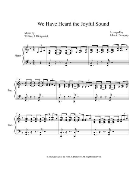 We Have Heard the Joyful Sound (Piano Solo) image number null