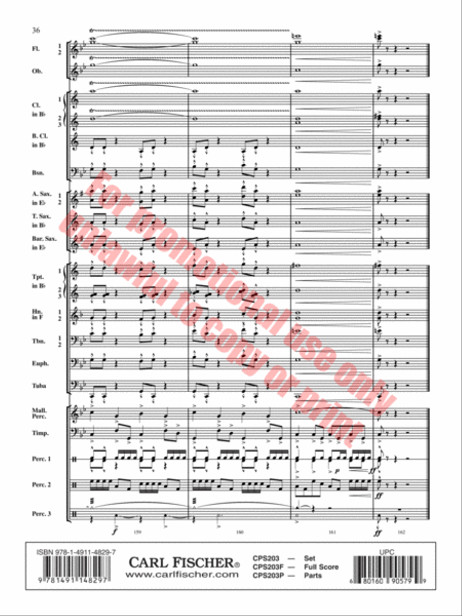 Red Hills Saga Concert Band scores gallery preview page 37