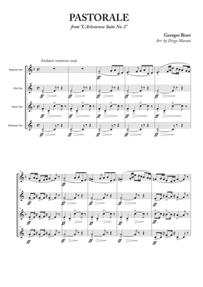 Book cover for Pastorale from "L'Arlesienne Suite No. 2" for Saxophone Quartet