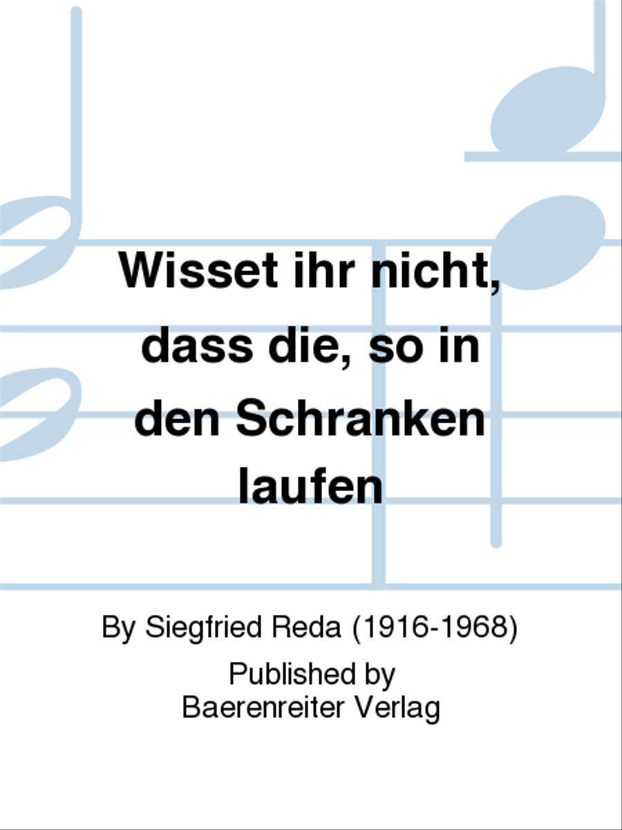 Wisset ihr nicht, dass die, so in den Schranken laufen 4-Part scores gallery preview page 1