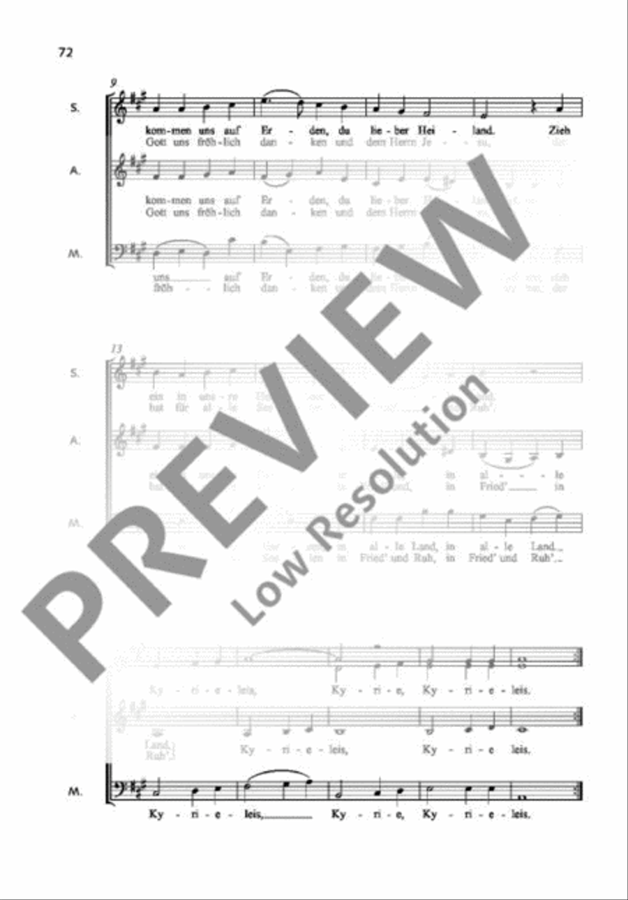 Nun sei uns willkommen, Herre Christ Mixed Choir scores gallery preview page 3