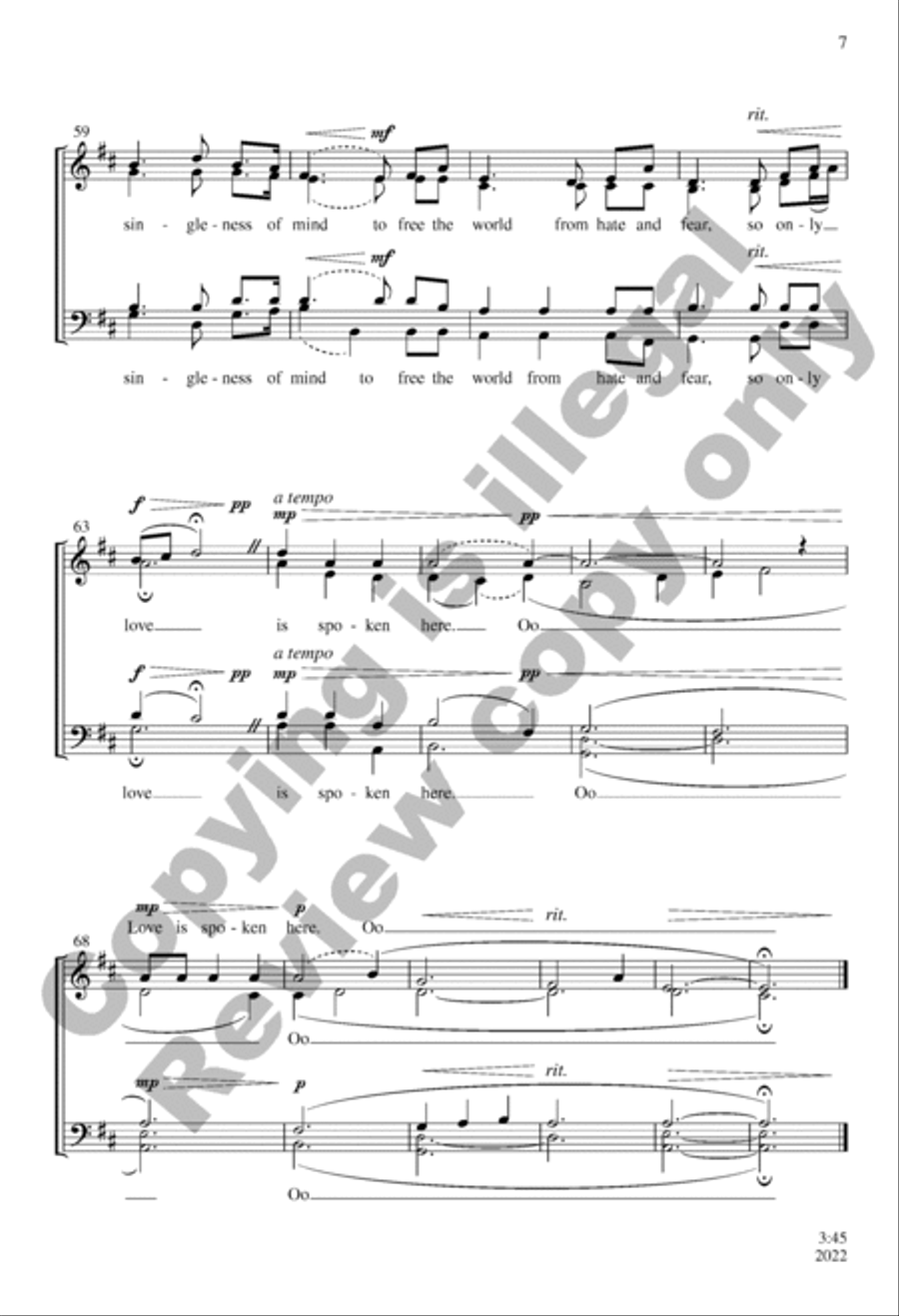 Until Love Is Spoken Until Love Is Spoken 4-Part scores gallery preview page 6
