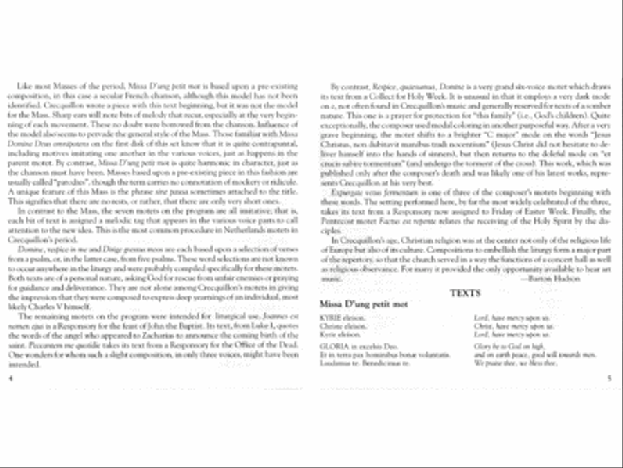 Music of Thomas Crecquillon, Volume II CD scores gallery preview page 4