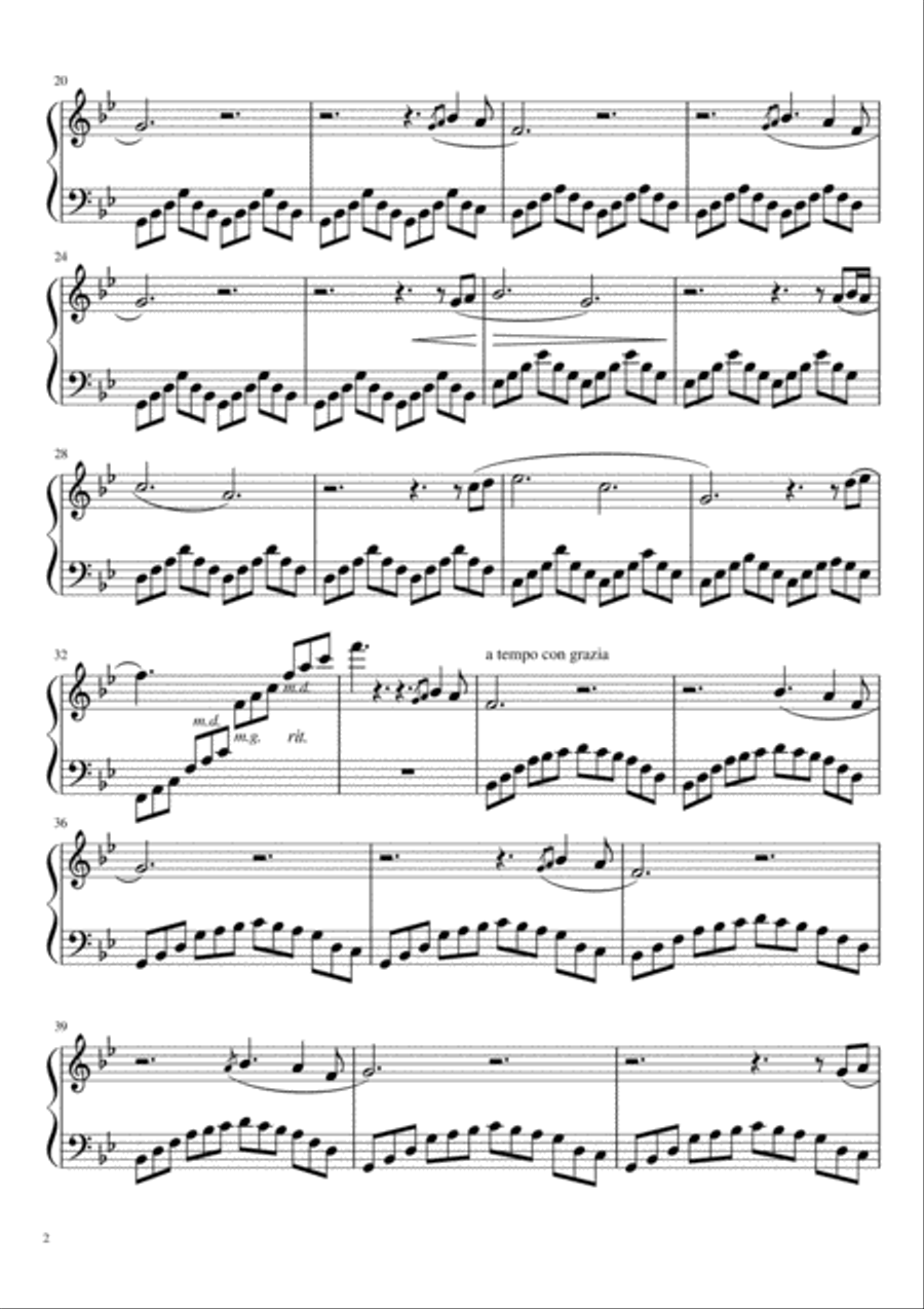 Nocturnia No2 Éphémère – 38 Jours Piano Solo scores gallery preview page 2