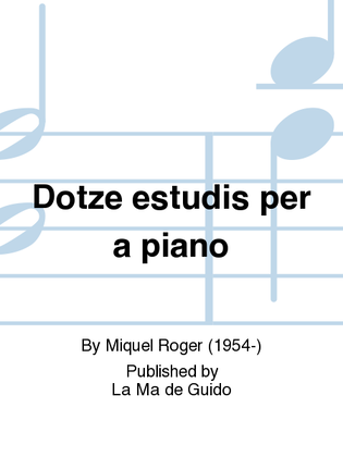 Book cover for Dotze estudis per a piano