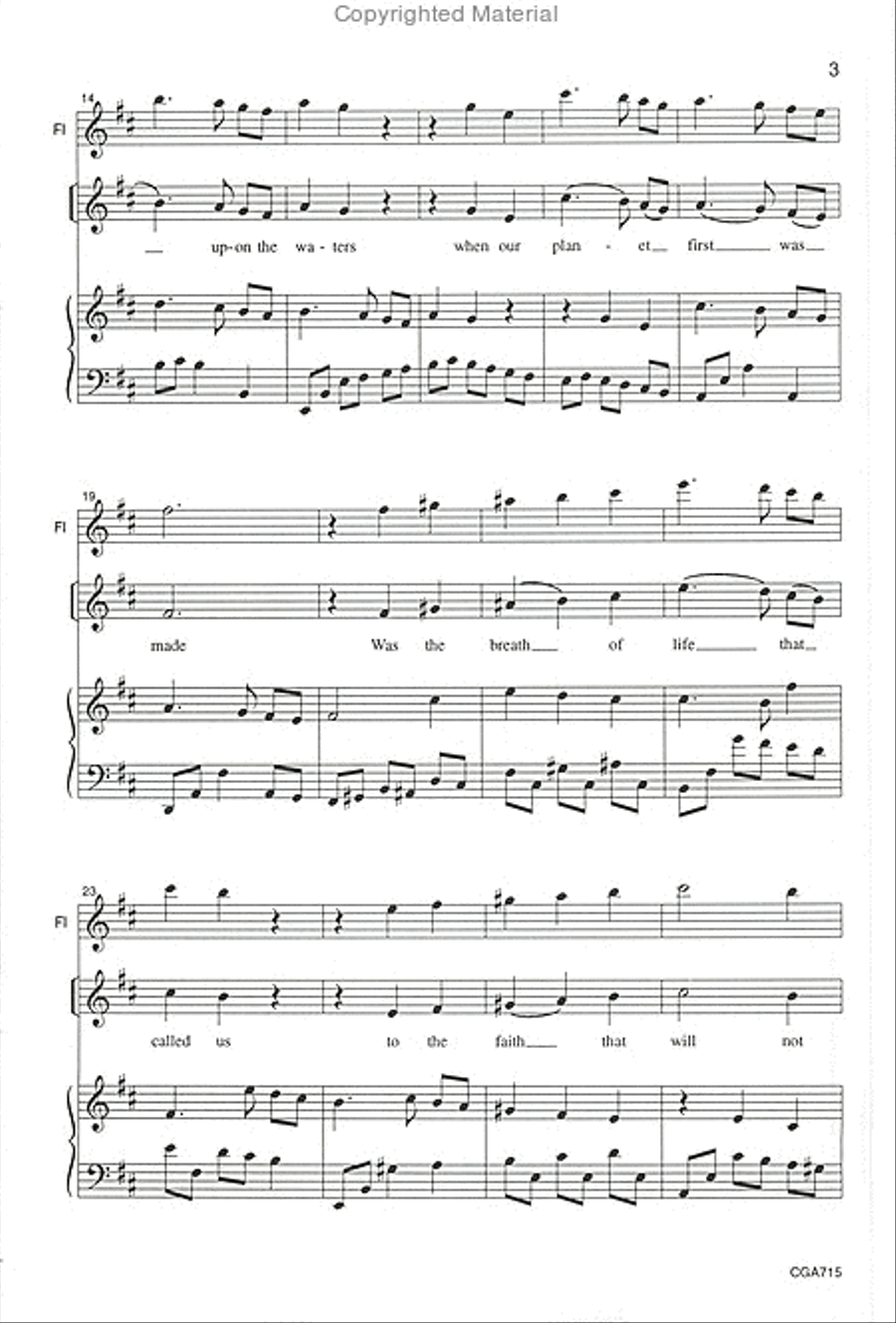 Spirit, Wind Upon the Waters Unison Choir scores gallery preview page 3
