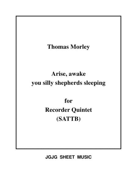 Arise, Awake for Recorder Quintet image number null