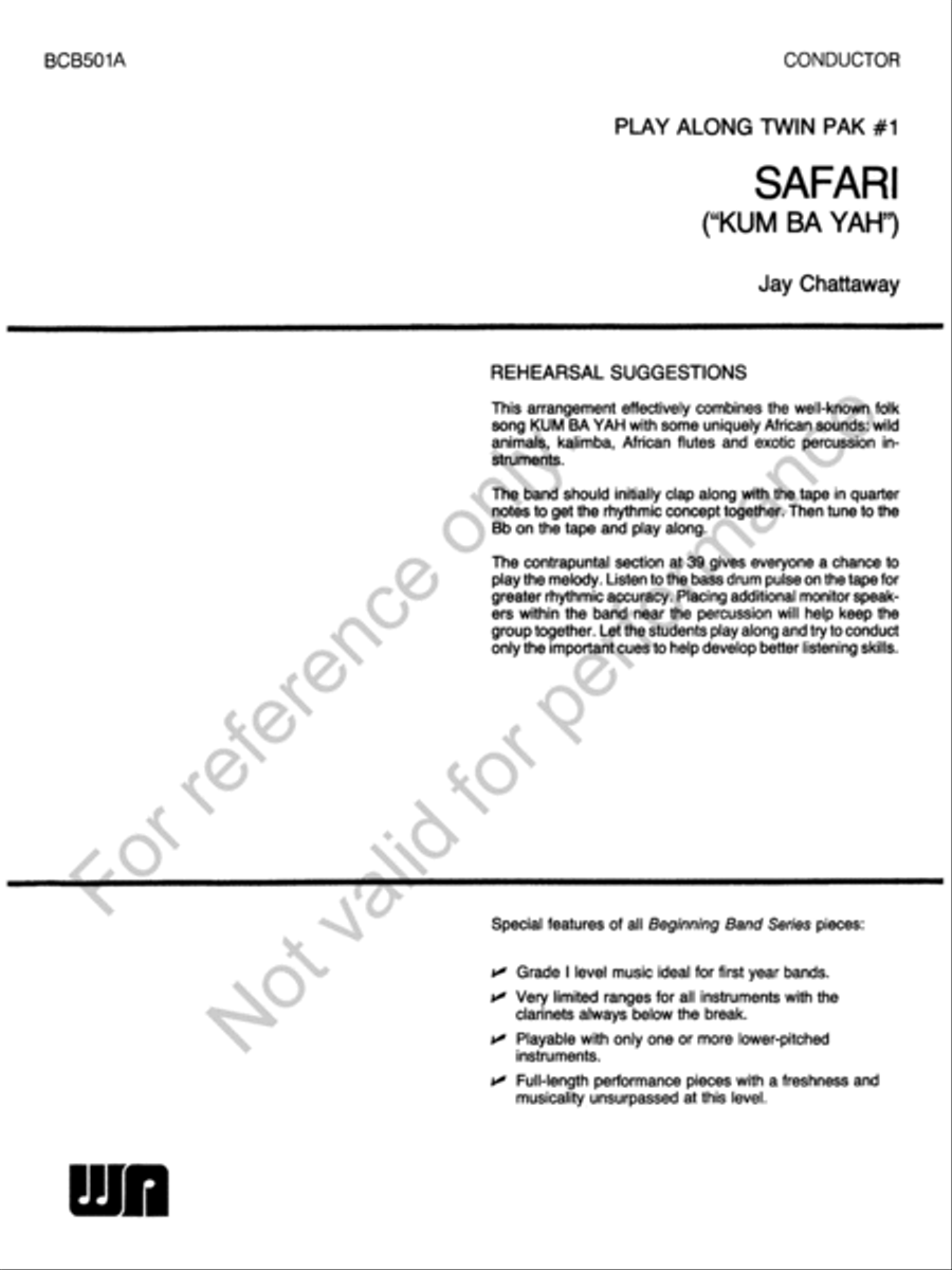 Safari Concert Band scores gallery preview page 2