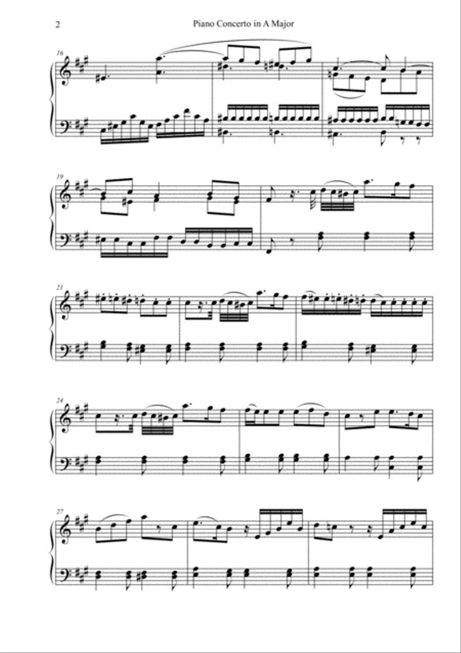 Piano Concerto No. 23 in A Major 
