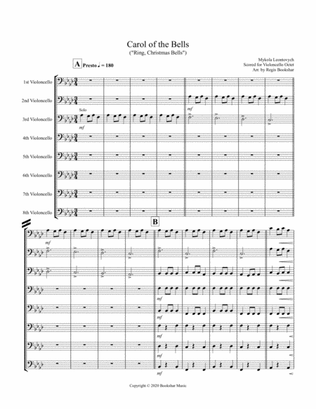 Carol of the Bells (F min) (Violoncello Octet)