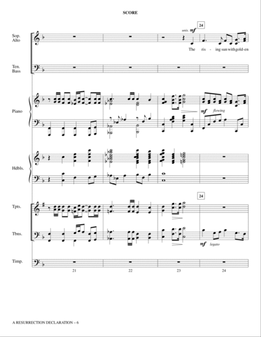 A Resurrection Declaration - Full Score Choir scores gallery preview page 6