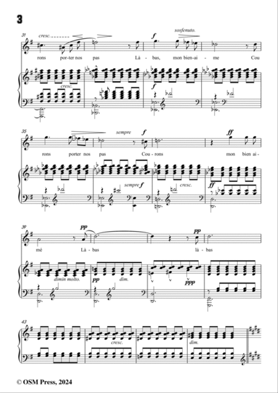Duparc-Romance de Mignon,in E Major Voice scores gallery preview page 4