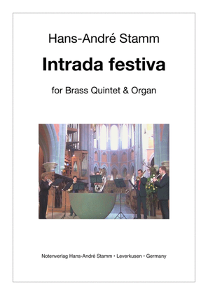 Book cover for Intrada festiva for brass quintet & organ