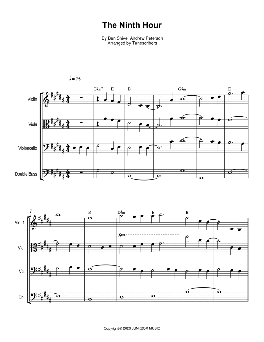 The Ninth Hour Cello scores gallery preview page 1