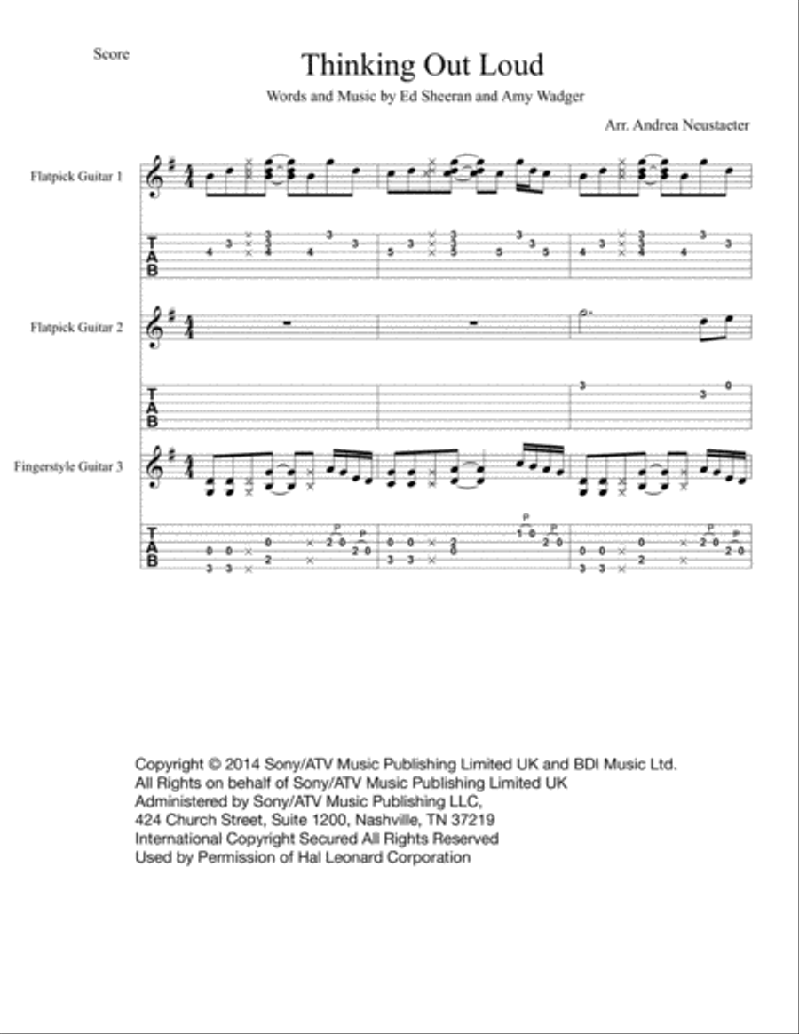 Thinking Out Loud Thinking Out Loud Electric Guitar scores gallery preview page 2
