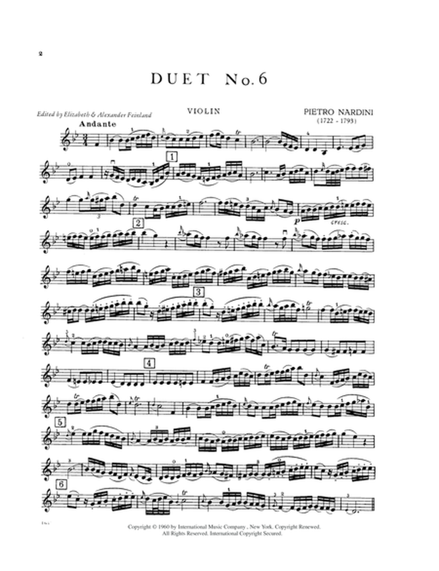 Duet No. 6 In B Flat Major