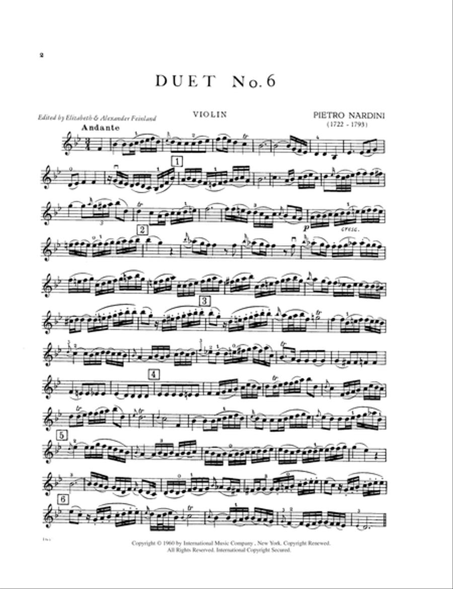 Duet No. 6 In B Flat Major