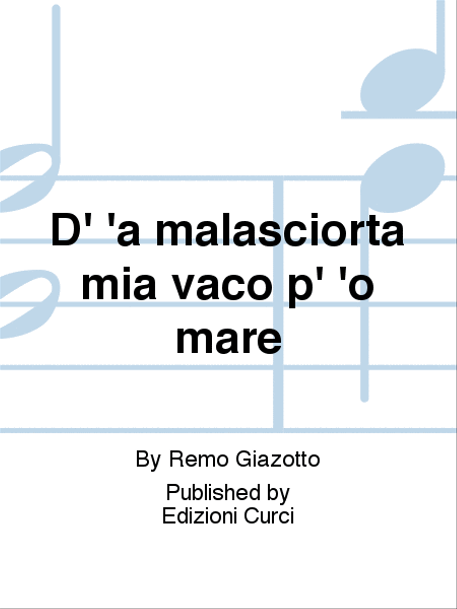 D' 'a malasciorta mia vaco p' 'o mare Voice Solo scores gallery preview page 1