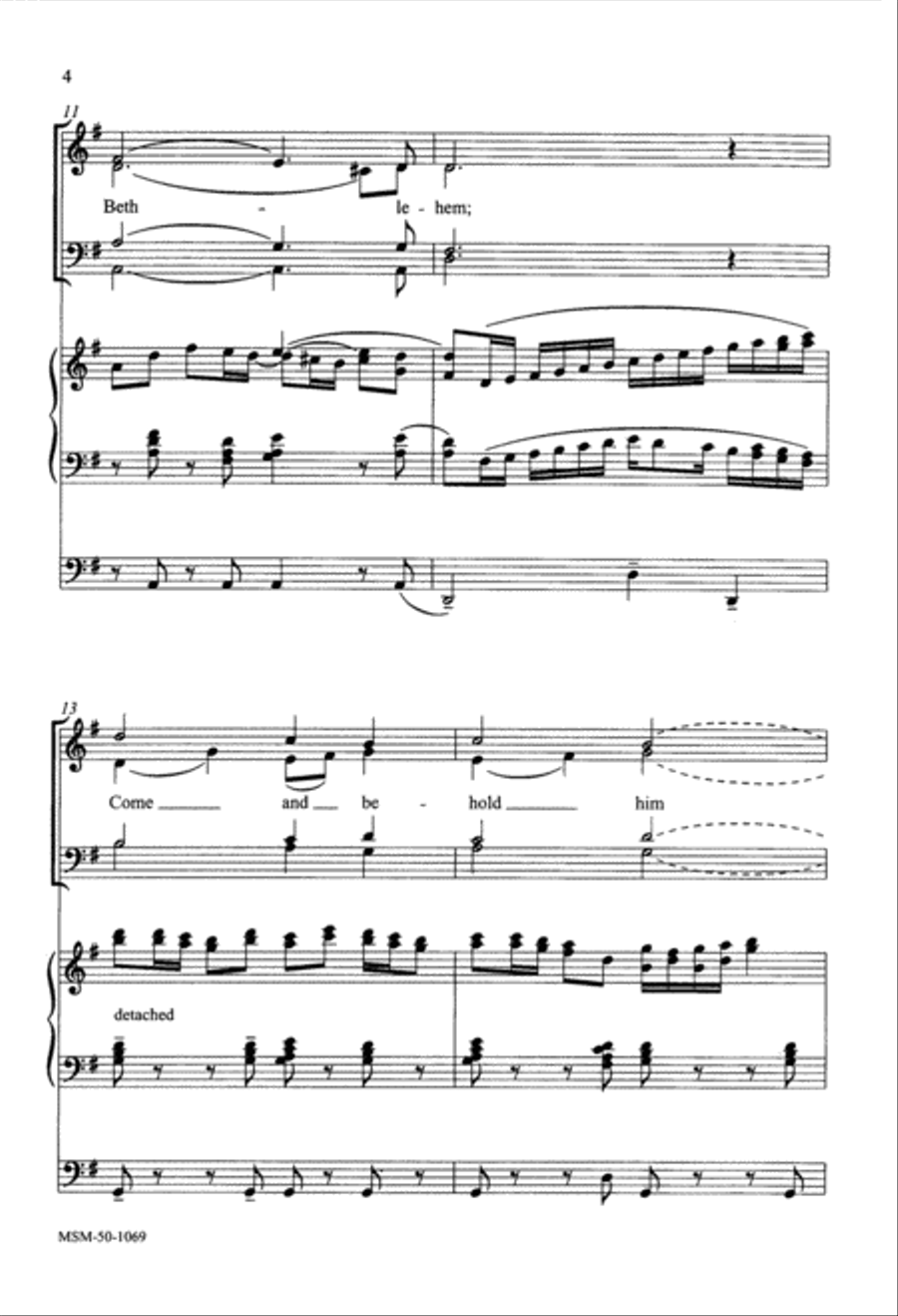 Oh, Come, All Ye Faithful 4-Part scores gallery preview page 3