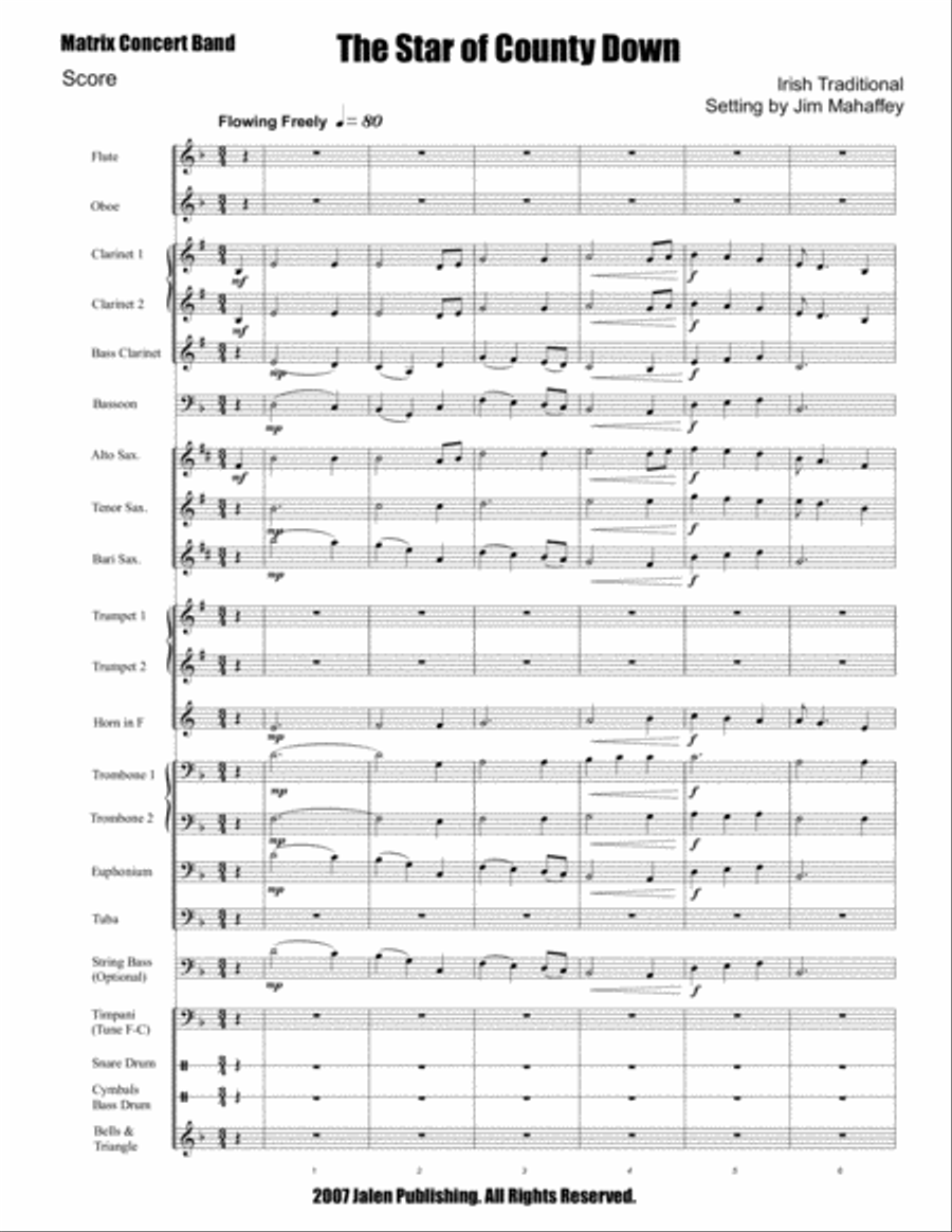Star of County Down Star of County Down Concert Band scores gallery preview page 2