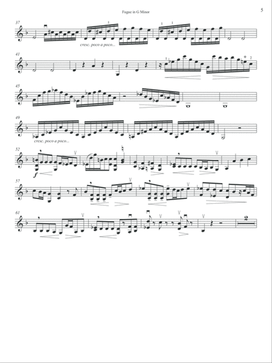 Bachfor2 Volume 1, Three Fugues, Violin 2, marked version String Duet scores gallery preview page 5