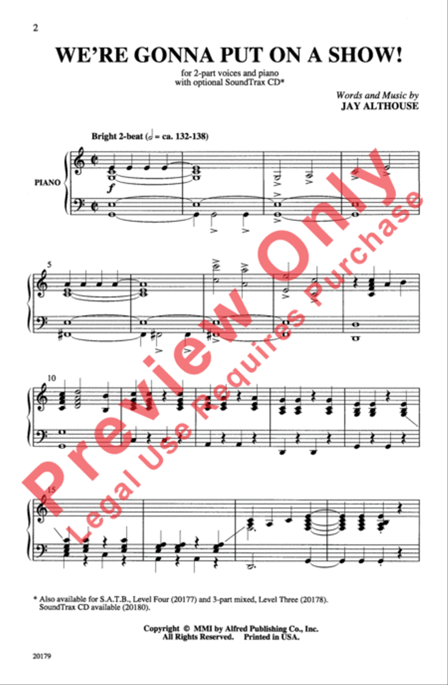 We're Gonna Put On a Show 2-Part scores gallery preview page 2