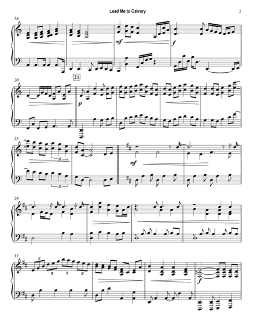 Lead Me to Calvary Part scores gallery preview page 2