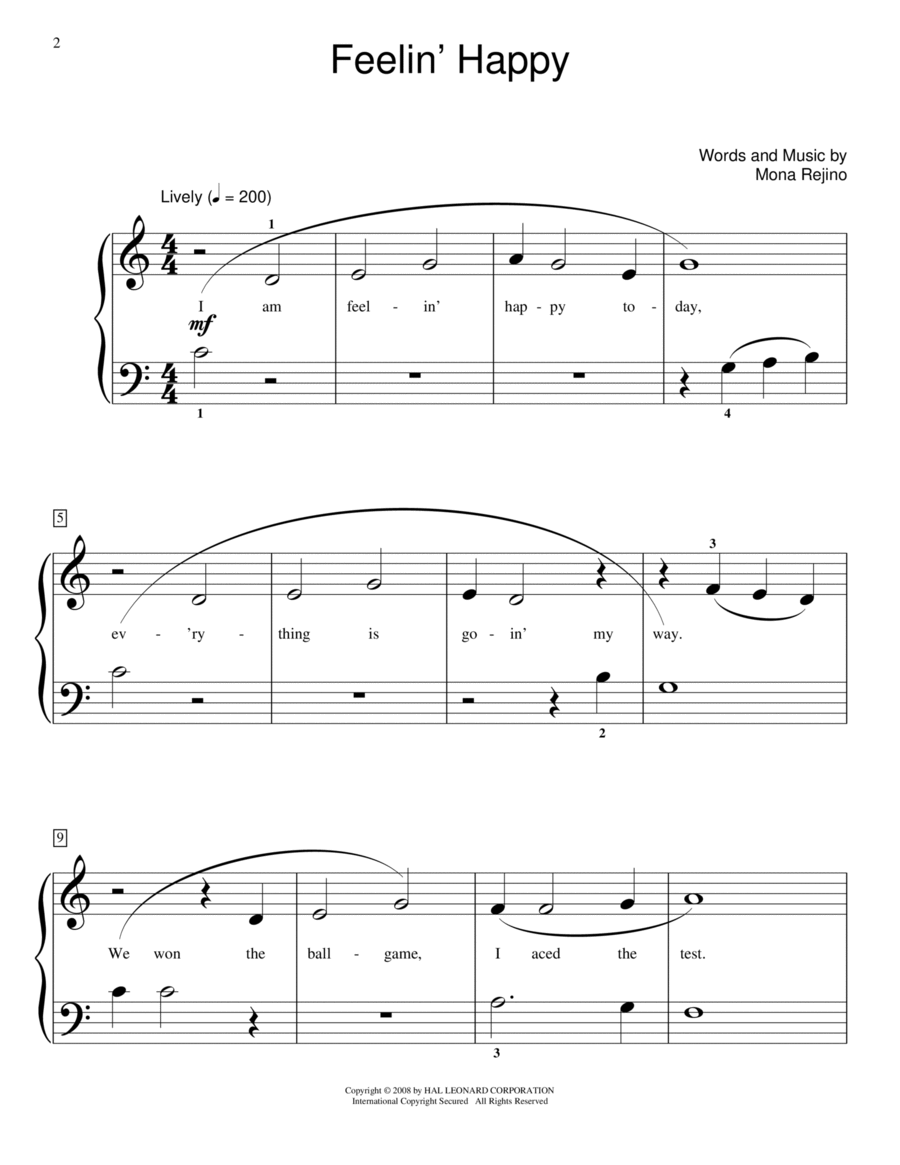 Feelin' Happy Feelin' Happy Piano Method scores gallery preview page 1