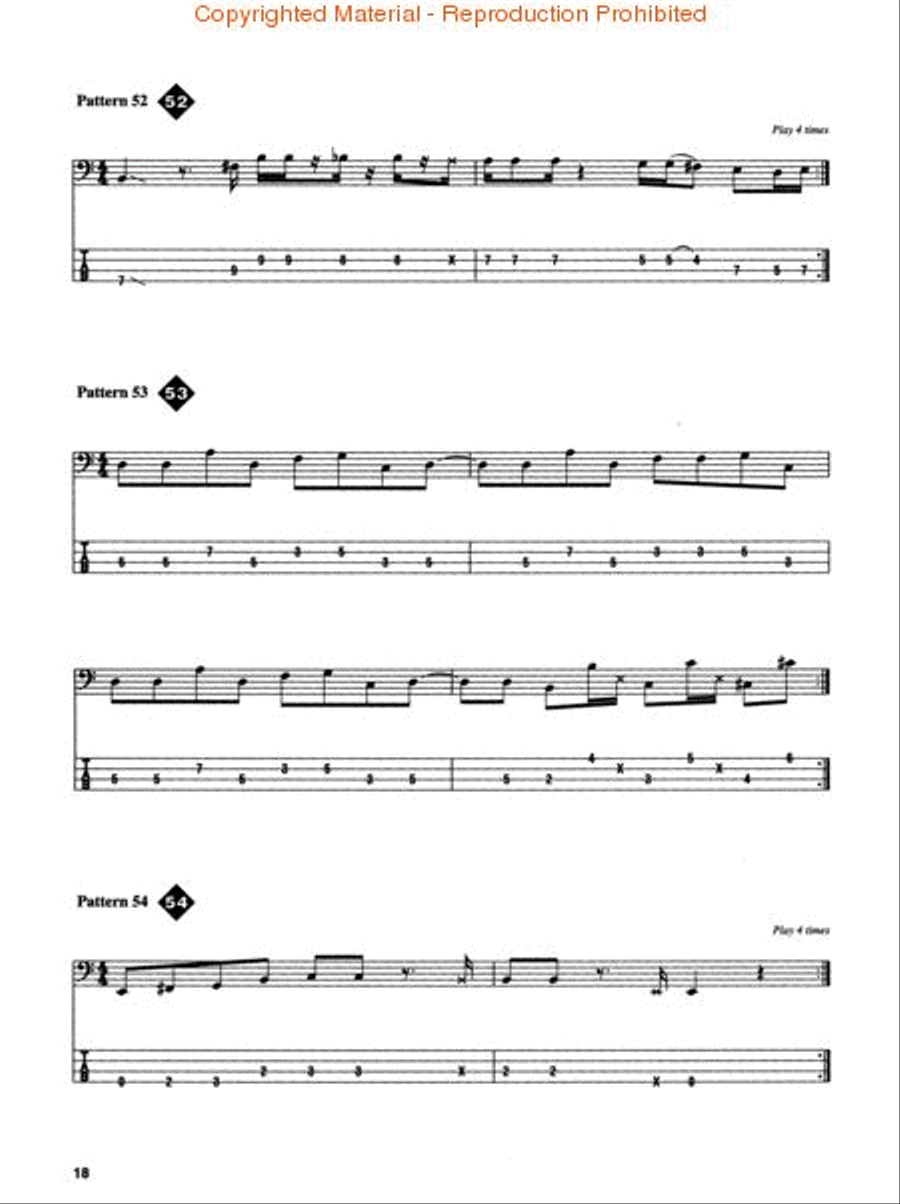 '70s Funk & Disco Bass Bass Guitar Tablature scores gallery preview page 3