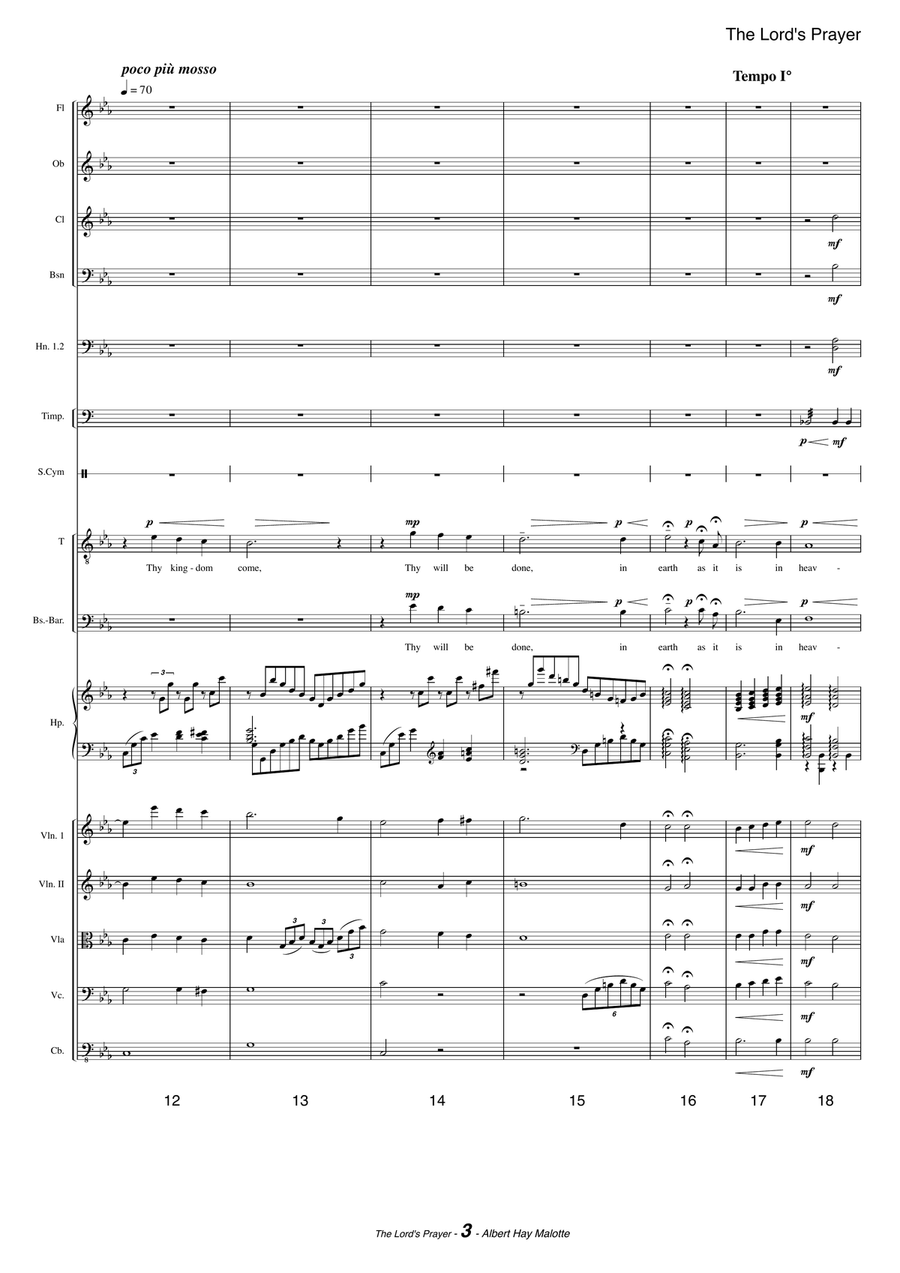 The Lord's Prayer Full Orchestra scores gallery preview page 5