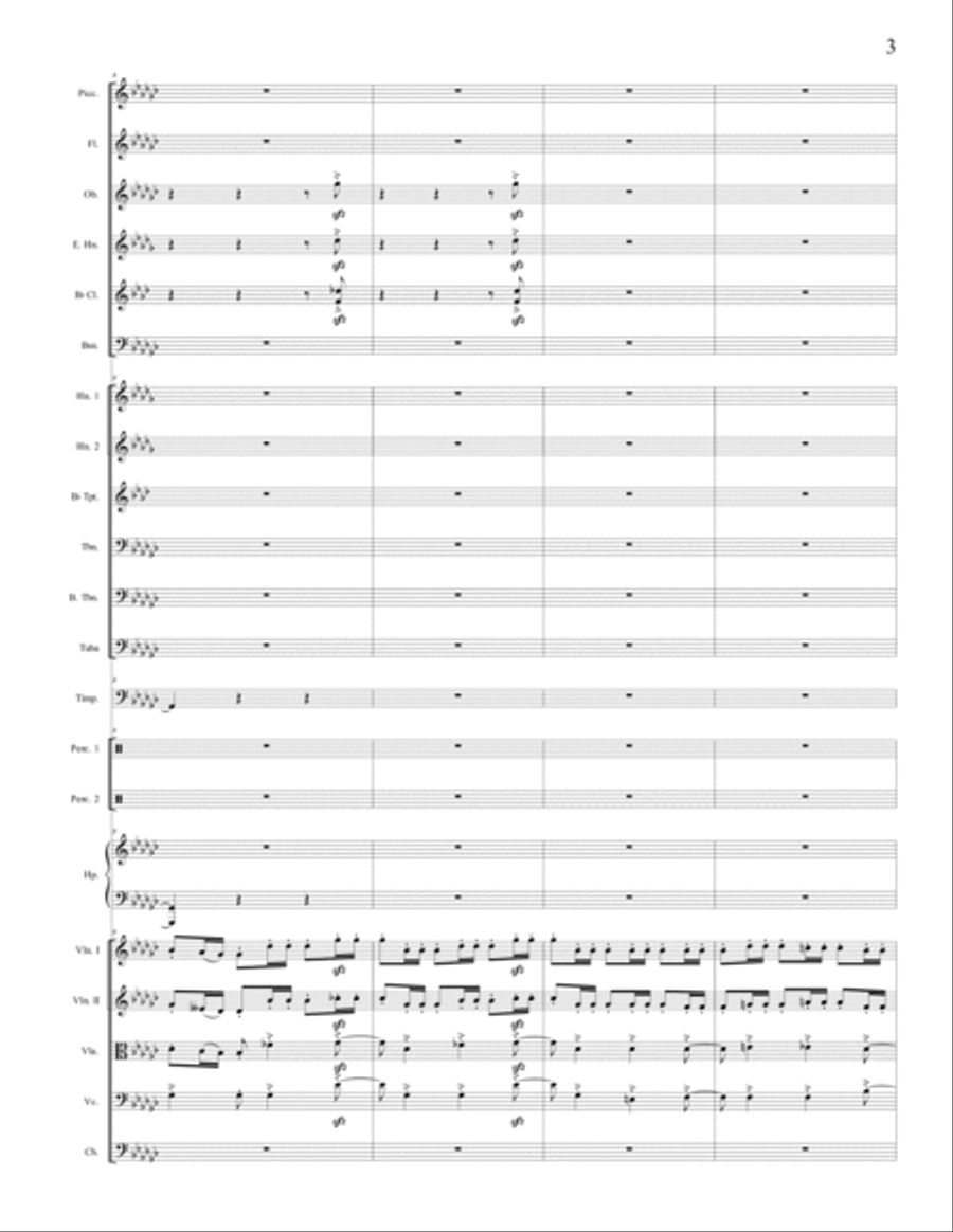 P.I. Tchaikovsky - CAPRICCIO, op. 8, Orchestrated by A. Leytush Full Orchestra scores gallery preview page 3