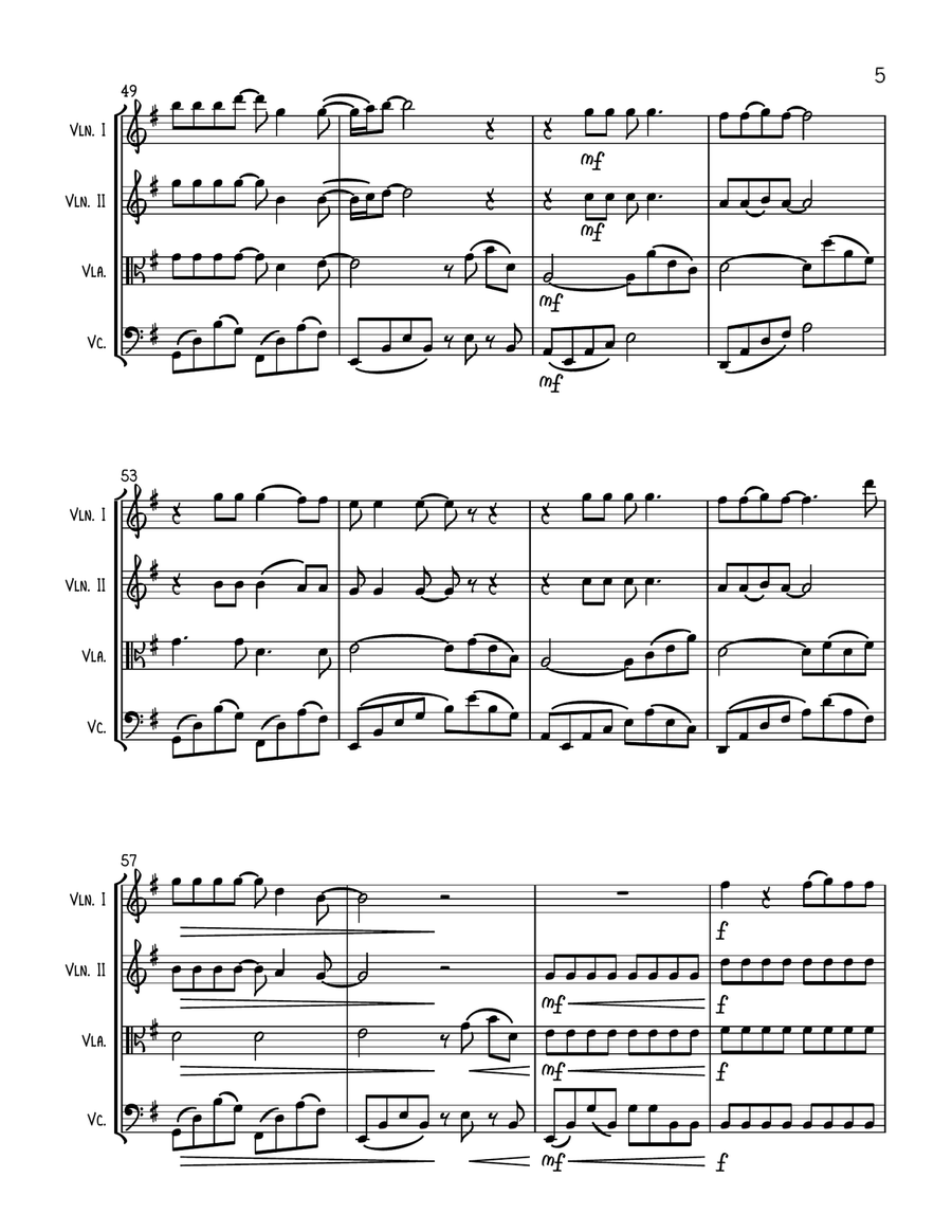 Shallow String Quartet scores gallery preview page 5