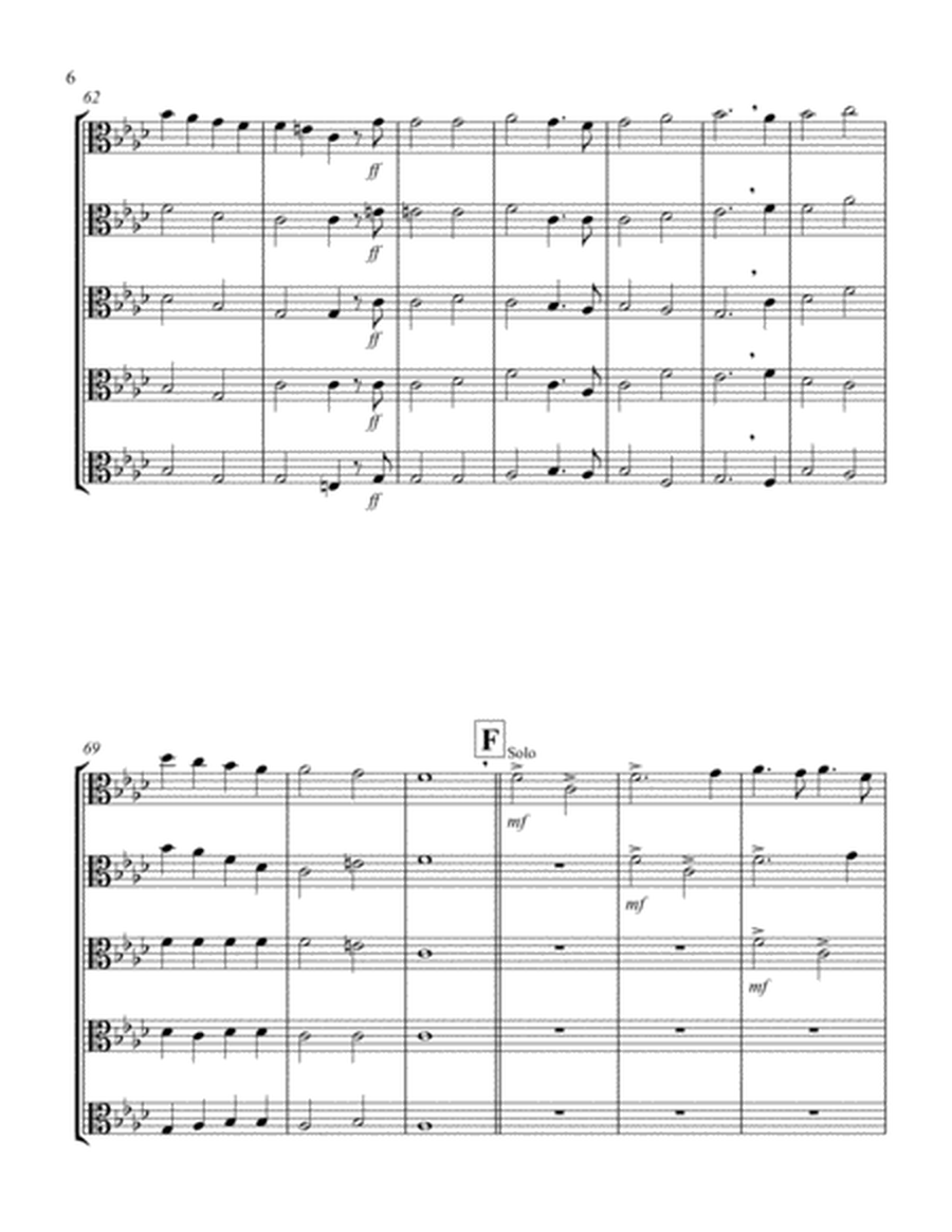 Burgundian Air/March of the Three Kings (F min) (Viola Quintet)