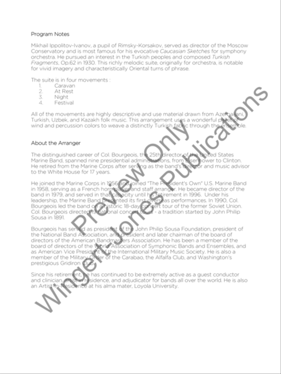 Turkish Fragments Turkish Fragments Concert Band scores gallery preview page 3