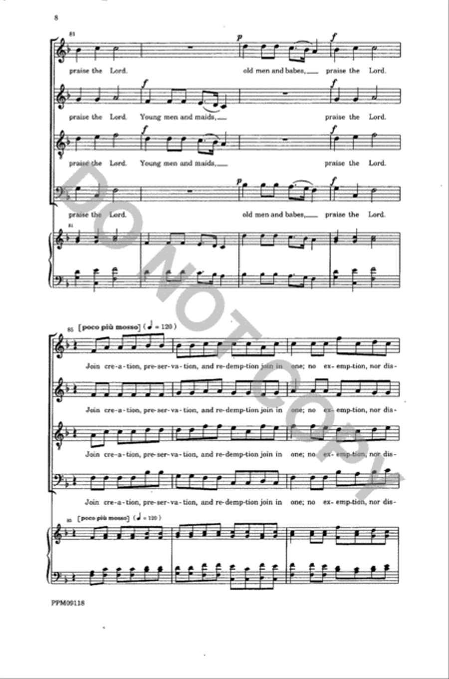 An Anthem for Thanksgiving 4-Part scores gallery preview page 9
