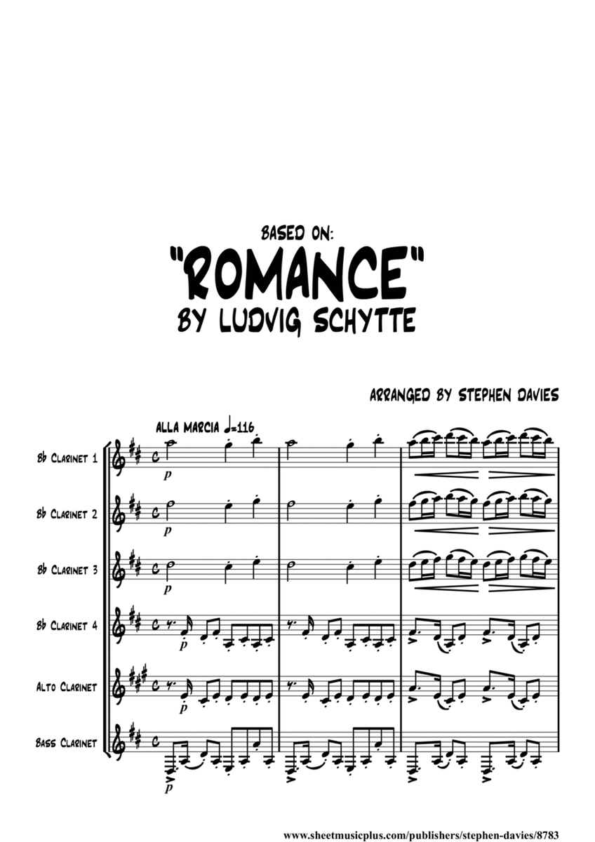 'Romance' by Ludvig Schytte for Clarinet Sextet. image number null