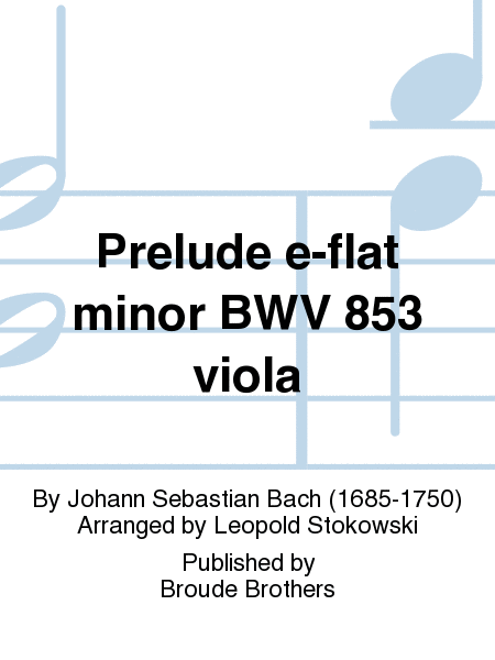 Prelude in e-flat (No. 8 from Part I of Das wohltemperierte Clavier, BWV 853