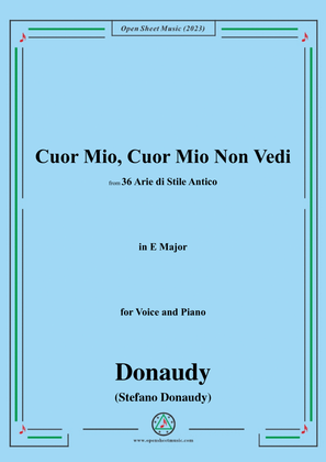 Donaudy-Cuor Mio,Cuor Mio Non Vedi,in E Major