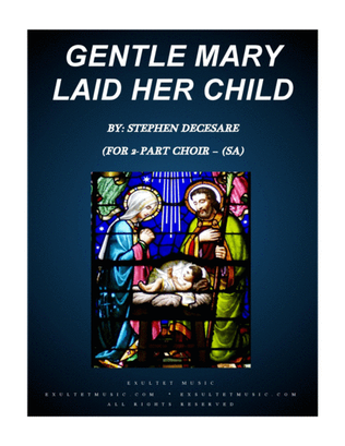 Book cover for Gentle Mary Laid Her Child (for 2-part choir - (SA)
