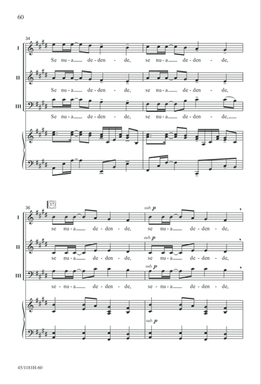 Contemporary Choral Classics 3-Part scores gallery preview page 60