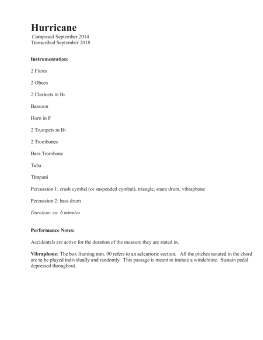 Hurricane, for wind orchestra Large Ensemble scores gallery preview page 2