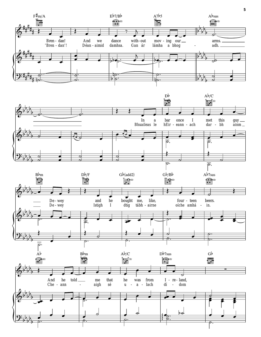 Ireland Piano, Vocal, Guitar scores gallery preview page 5