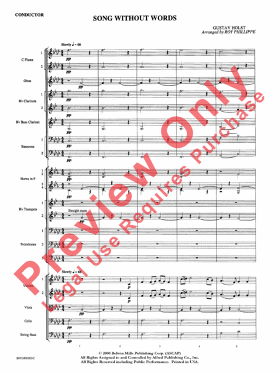 Song without Words Full Orchestra scores gallery preview page 3