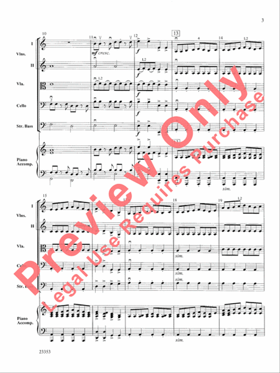 Conquistador! String Orchestra scores gallery preview page 4
