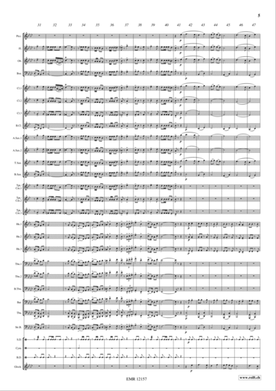 Marche de Diamant Concert Band scores gallery preview page 6