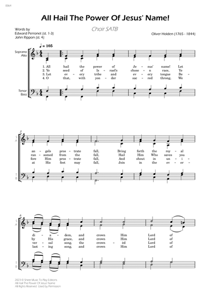 All Hail The Power Of Jesus' Name - Choir SATB image number null