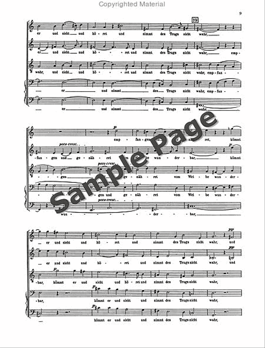 Vom Wesen Und Vergehen Op. 45 4-Part scores gallery preview page 10