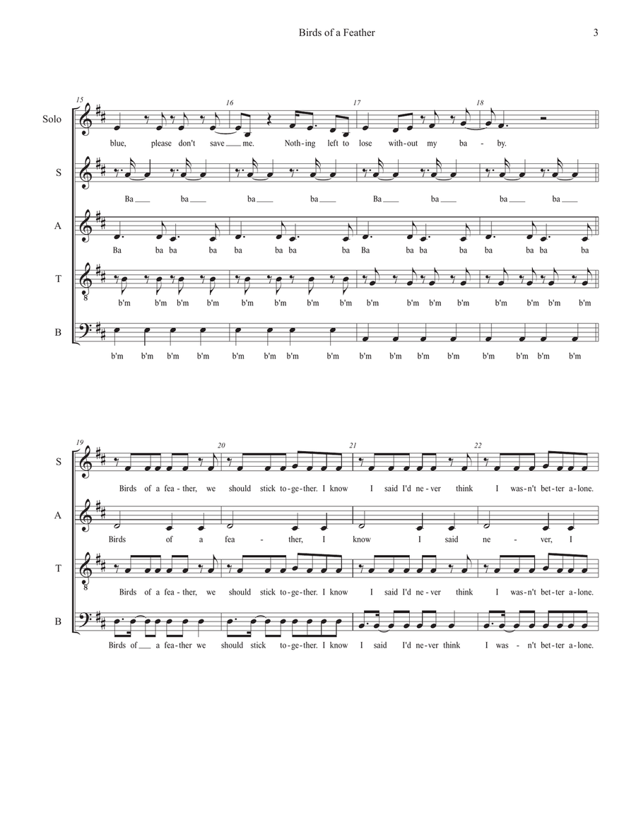 Birds Of A Feather 4-Part scores gallery preview page 3